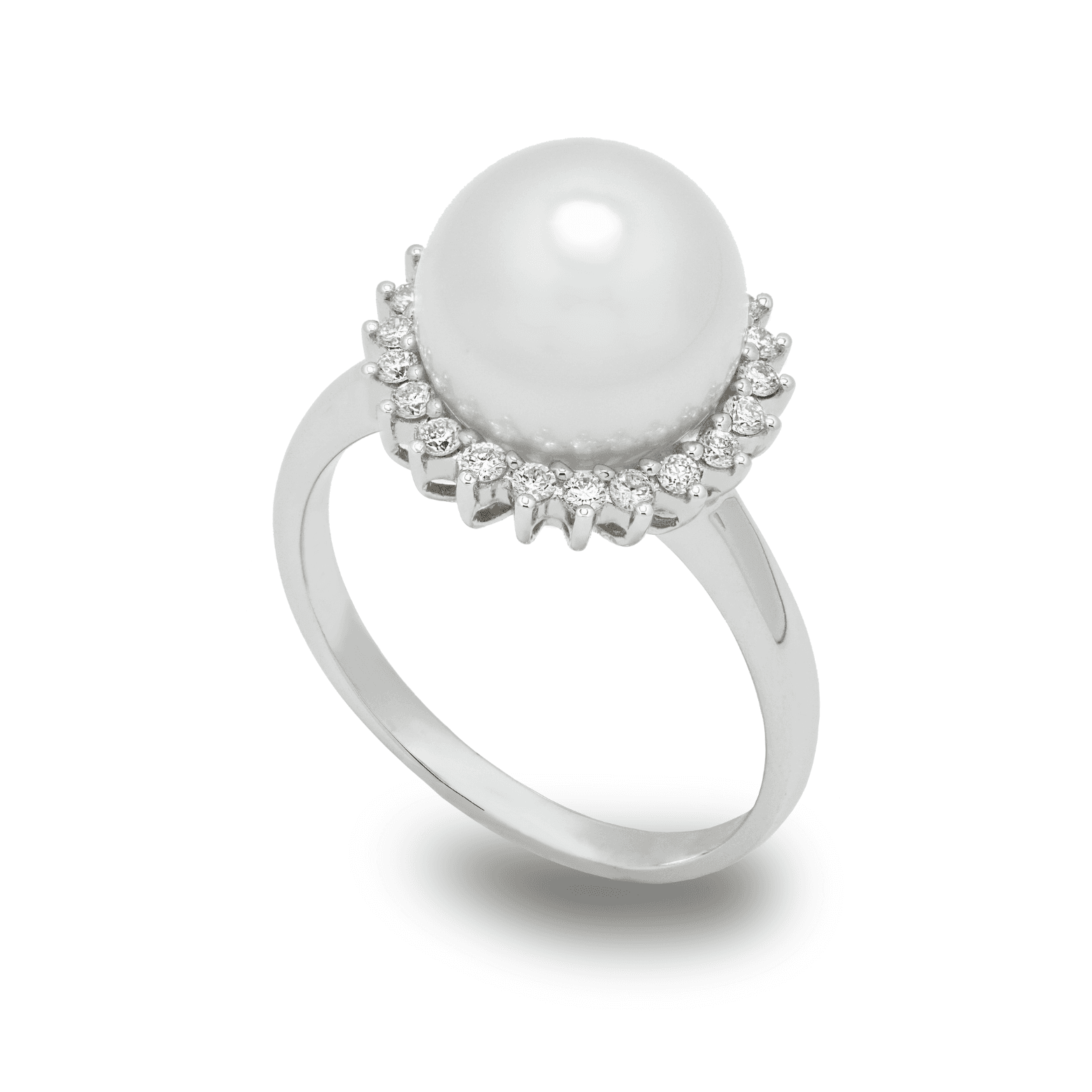 Pearl & Diamond Accent Ring