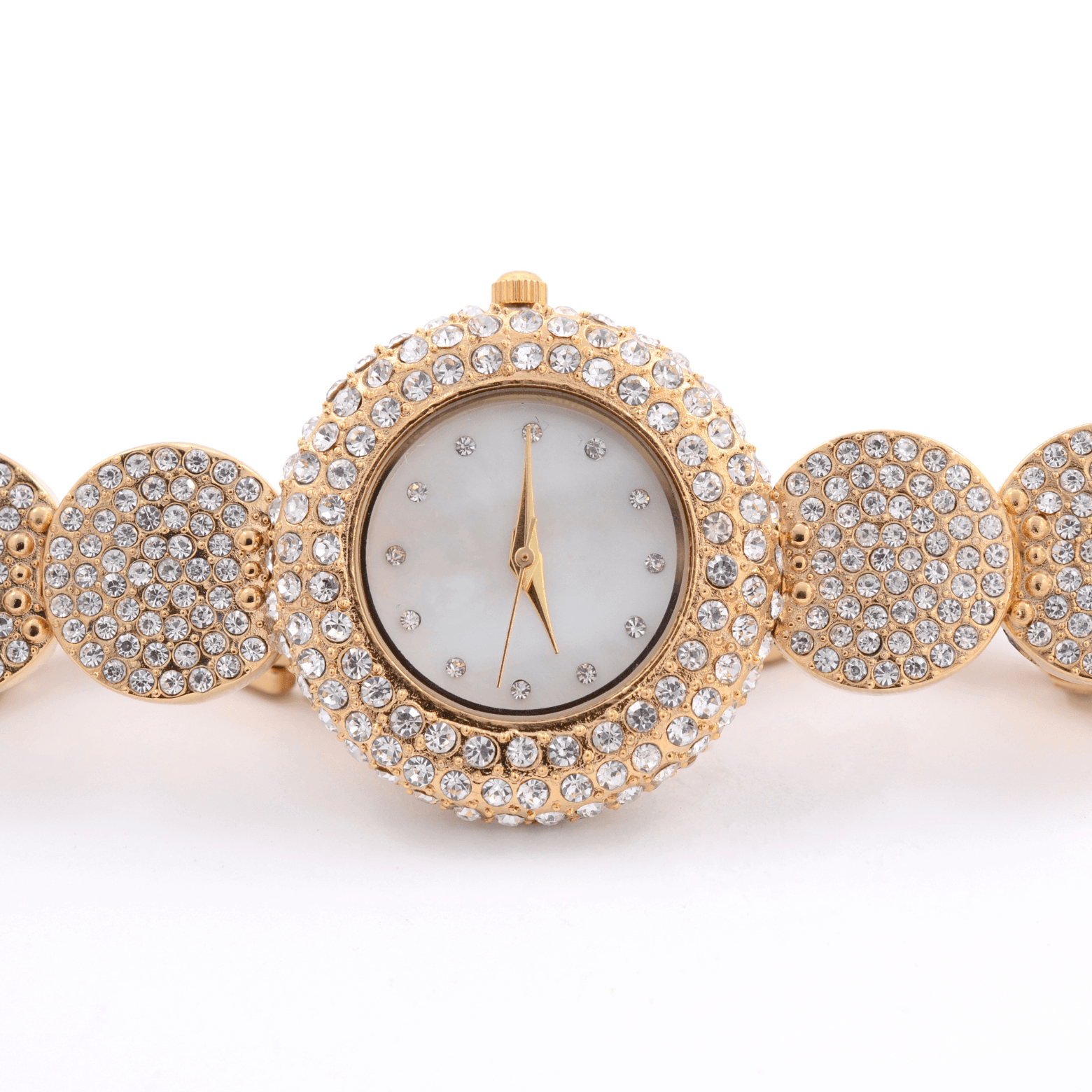 Pearl Dial Gold Watch